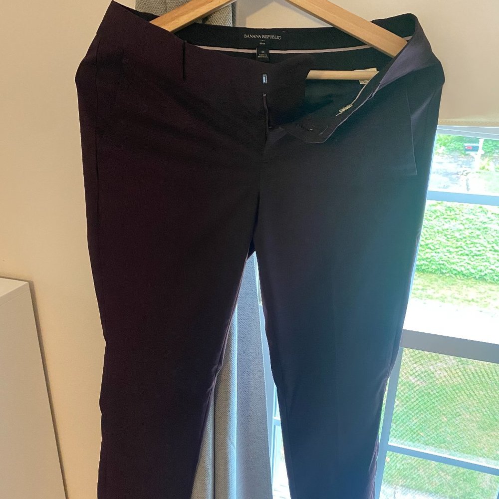 Loft High Waist Skinny Dress Pants, Size 0, Maroon